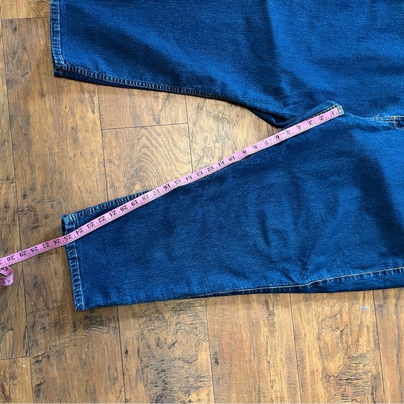 Plus size Wmns ralfaedo dark wash denim jeans tapered ankle stretchy Sz 30W - Picture 2 of 12